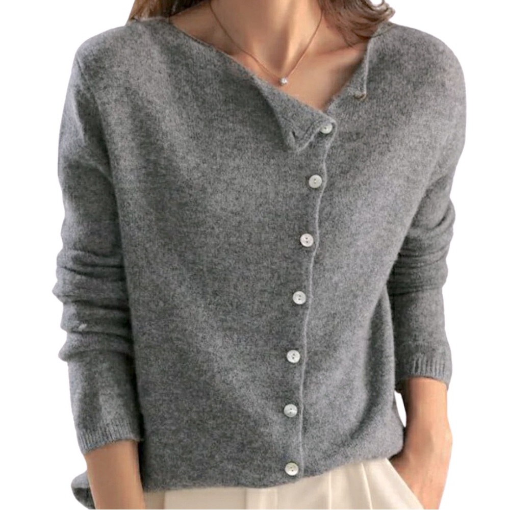 Violet -  Gray Women's Cardigan Sweater